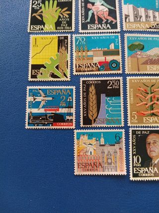 Sellos serie XXV años de paz 1964
