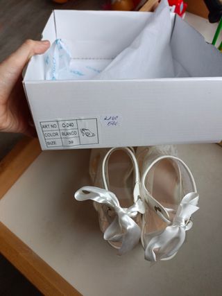 Zapatos boda encaje talla 39-40