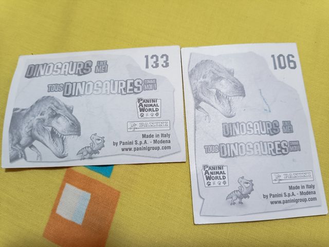 Cromos dinosaurios