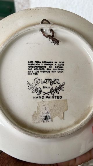 LOTE 3 PLATOS CERÁMICA UNO QUIJOTE