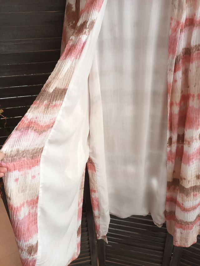 👘 Kimono cinturón tie dye 🤎💗 ZARA * talla M-L
