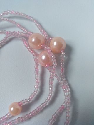Collar largo de perlas rosita perlada