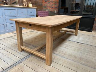 Mesa rústica madera maciza 2 metros 
