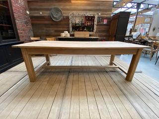 Mesa rústica madera maciza 2 metros 