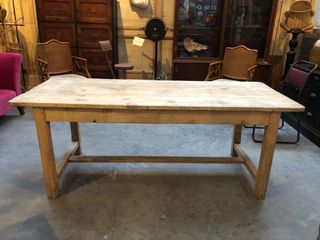 Mesa rústica madera maciza 2 metros 