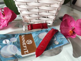 Correa reloj roja piel 20/18 cm