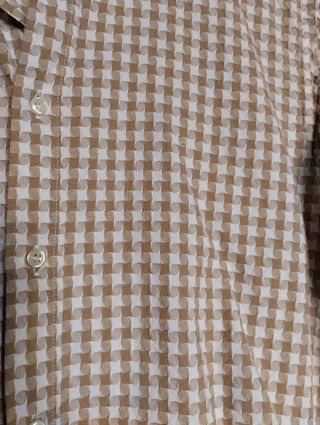 Camisa de cuadros camel de Zara de chico / hombre