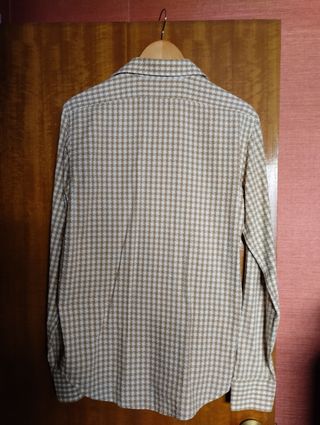 Camisa de cuadros camel de Zara de chico / hombre