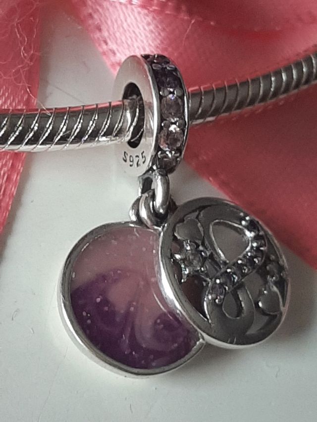 Charm amor infinito en plata de ley.