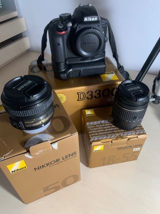 CAMARA REFLEX NIKON d3300 + 50mm + tripode