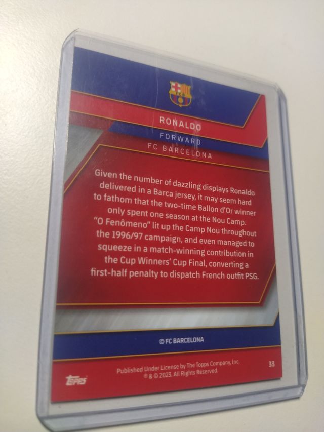 Ronaldo Nazario Barça Topps Chrome