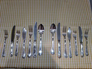 CUBIERTOS DE ALPACA ANTIGUOS