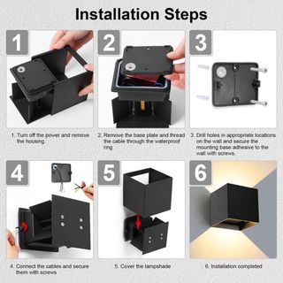 4 Apliques luz pared 3000K 10W NUEVO