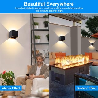 4 Apliques luz pared 3000K 10W NUEVO