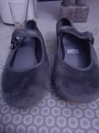 Zapatos niña grises antelina n 38