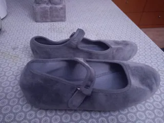 Zapatos niña grises antelina n 38