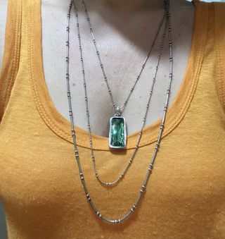 Collar tres cadenas y colgante Swarovski UNO de 50