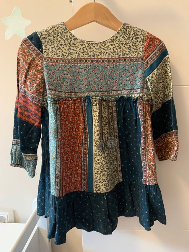 Vestido estampado para niña . Talla 2/3