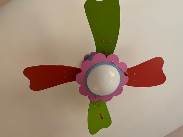 Lámpara con ventilador infantil