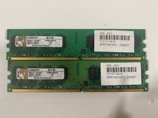 2 Memorias Ram kingston KVR 1gb