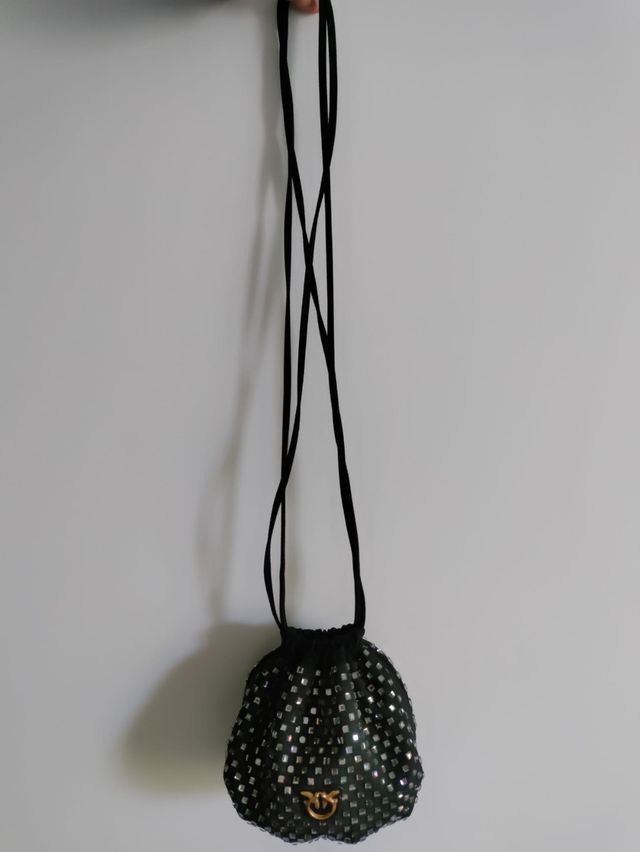 Borsa secchiello Pinko con paillettes