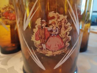 Juego de 6x Vasos Vintage + Cubitera