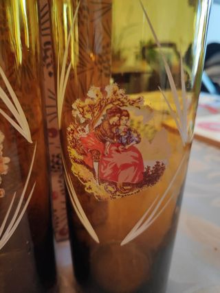 Juego de 6x Vasos Vintage + Cubitera