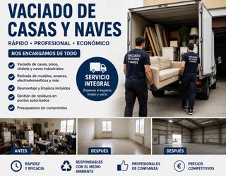 Vaciado de todo tipo casas chalet trasteros pisos