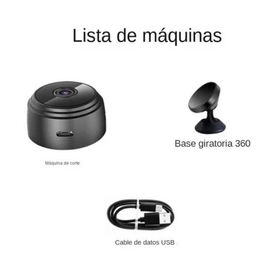 Mini cámara de vigilancia IP A9,WiFi,HD1080pBlanca