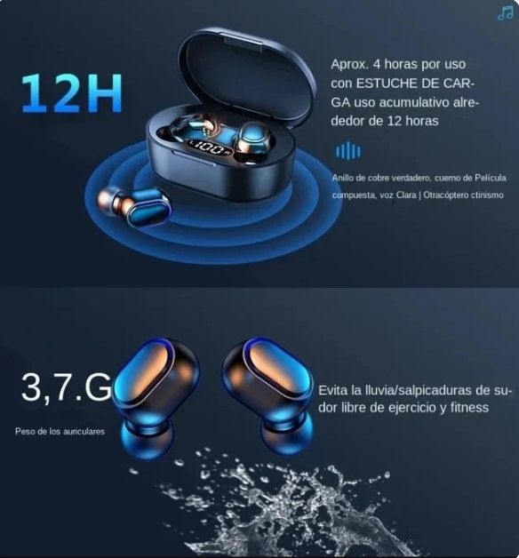 Auriculares inalámbricos E7s TWS con Bluetooth