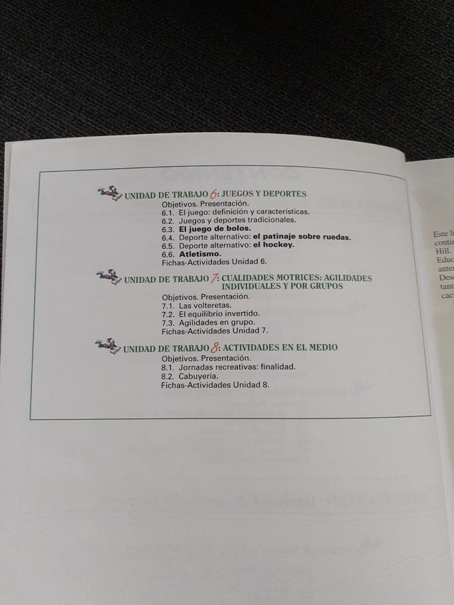 Cuaderno de trabajo de educación física