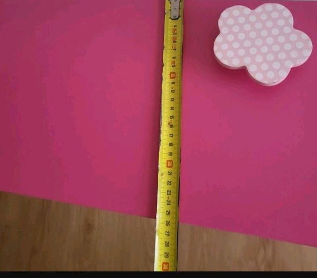 2 Cajones madera ruedas almacenaje, rosa y blanco.