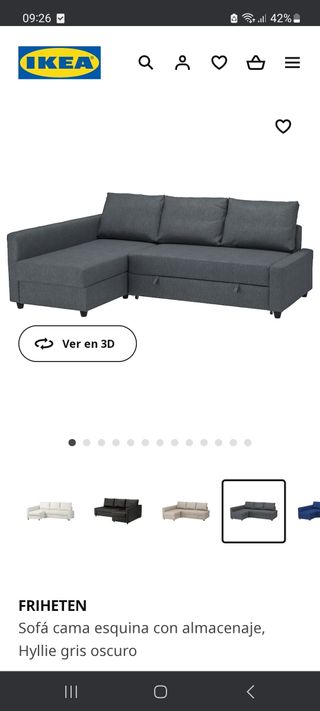 Sofacama Friheten IKEA almacenaje