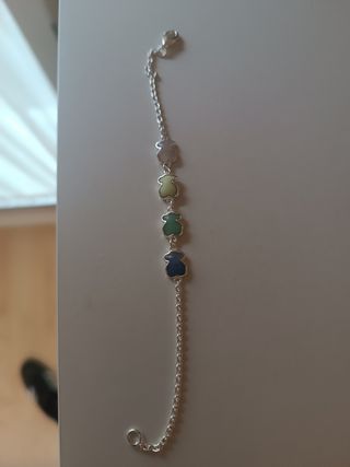  Pulsera plata de 16,5 cm de longitud 