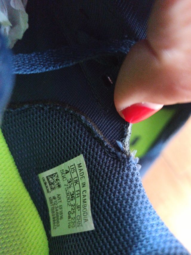 Botas fútbol niño Adidas número 36