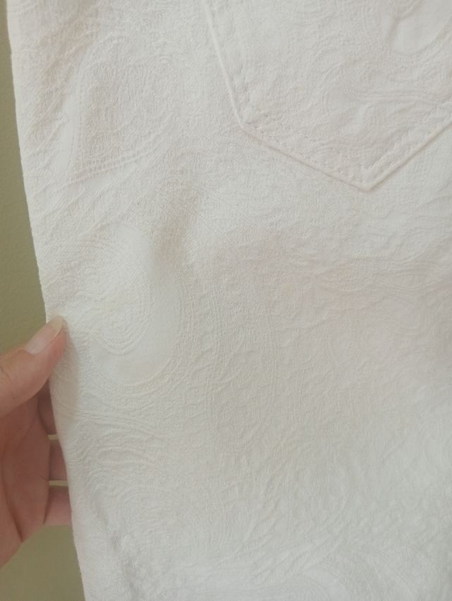 Pantalón blanco damasco