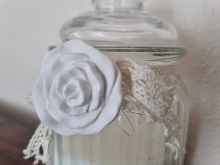 Candela con vasetto in vetro