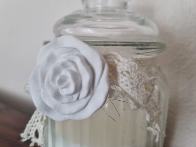 Candela con vasetto in vetro