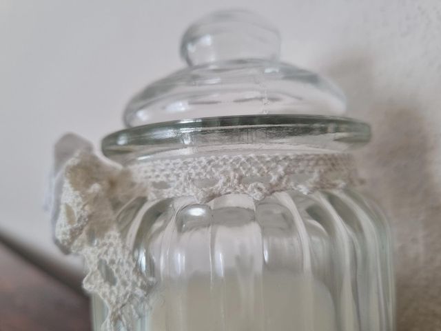 Candela con vasetto in vetro