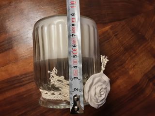 Candela con vasetto in vetro