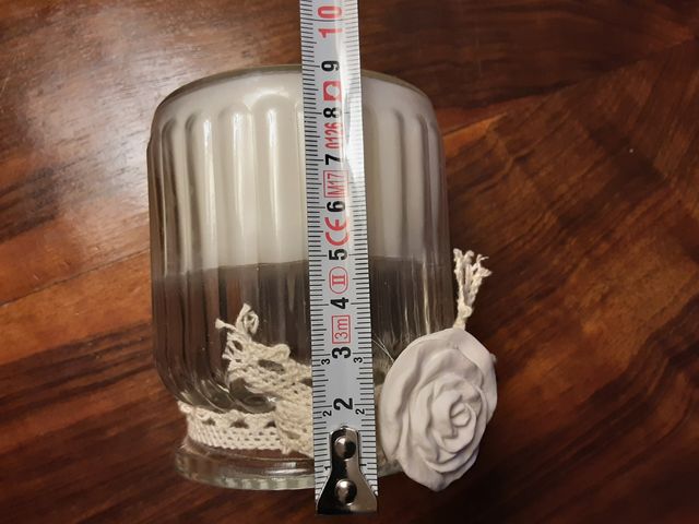 Candela con vasetto in vetro