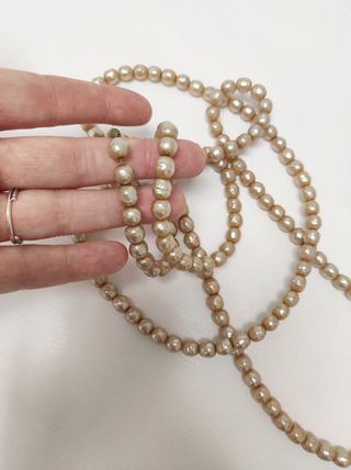 Collar perlas antiguo vintage.