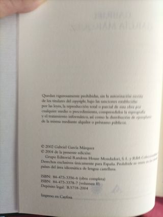 Vivir para contarla. Tomo l y II