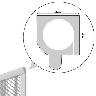 Mosquitera 65-90x5x160cm ajustable para ventana