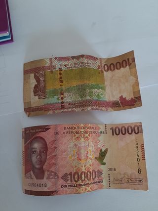 2 BILLETES DE REPUBLICA DE GUINEE