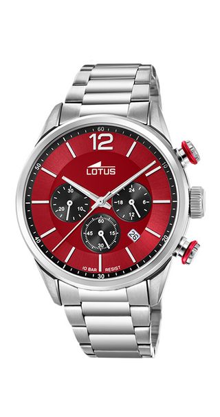 RELOJ LOTUS 18688/5 ROJO CORREA DE ACERO HOMBRE