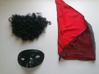 Conjunto Máscaras Cabeleira e Disfarces - Carnaval