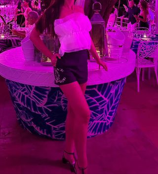 pantalon corto estilo Chanel