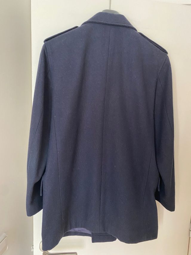 Abrigo de vestir azul marino paño cruzado