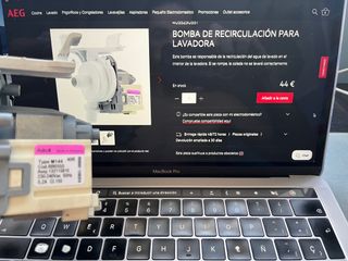 Bomba recirculacion Lavadora Lavamat